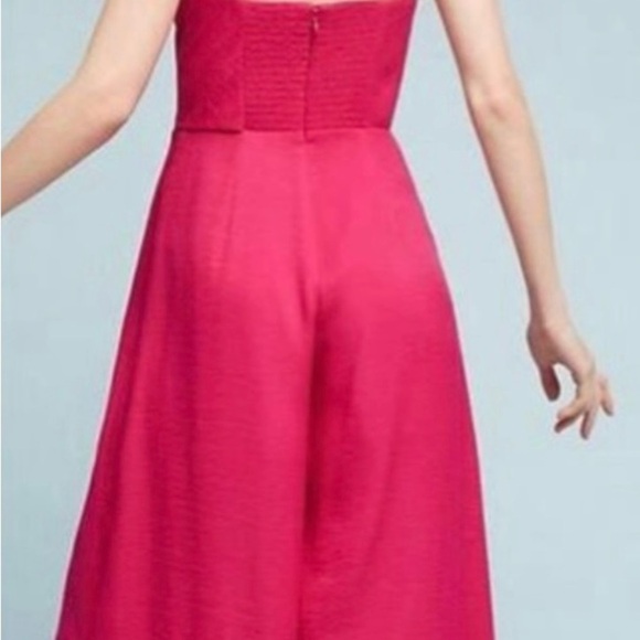 Maeve Pink Strapless Jumpsuit with Wide-Leg Design - Picture 3 of 10
